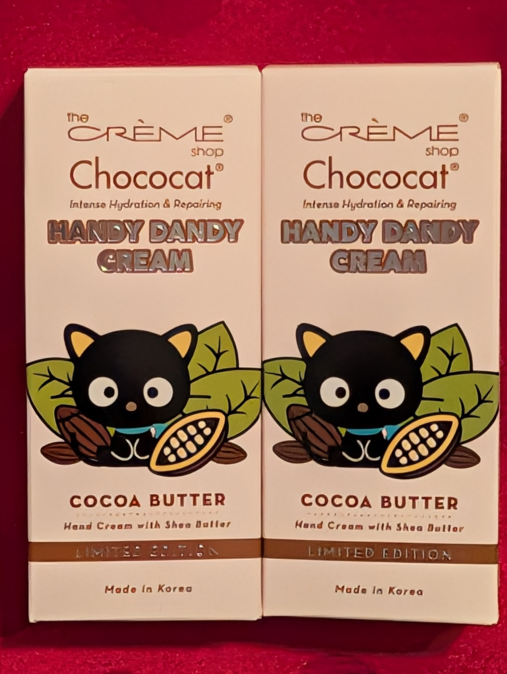 2 Of The Crème Shop Chococat Cocoa Butter Handy Dandy Cream Hand Lotion